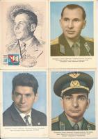 17 db MODERN űrhajős képeslap: Szovjet űrrepülés, asztronauták (kozmonauták) / 17 modern Soviet astr...