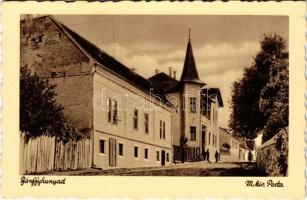 Bánffyhunyad, Huedin; M. kir. posta. Ábrahám papírkereskedés kiadása / post office