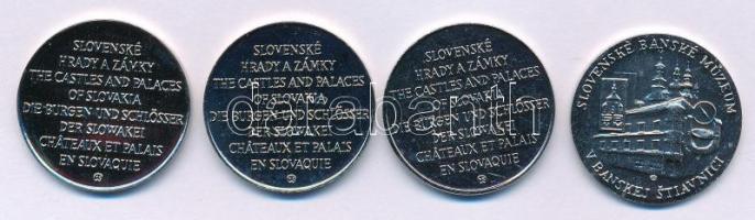 Szlovákia / Körmöcbánya DN(~1995) 3db-os fém emlékérem tétel "A szlovákiai várak és kastélyok&q...