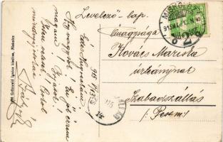 1915 Miskolc, M. kir. honvéd barakk, laktanya. Grünwald Ignác kiadása