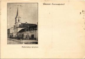 Szamosújvár, Gherla; Református templom. Foto Bodor, Turul kiadása / Calvinist church + "1940 Szamosújvár visszatért" So. Stpl (EK)