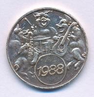 1988. "Boldog Új Évet - Morvay és Jancsó ajándékbolt - Siófok" aranyozott Al szerencsepénz T:AU