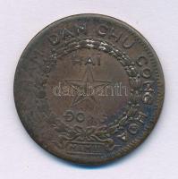 Vietnám / Kommunista állam 1946. 2D bronz "Ho Si Minh" T:VF, patina
Vietnam / Rebel Commu...