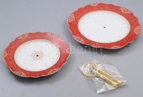 Vintage kétszintes asztalközép kínáló, jelzett, összeszerelendő, d: 26 cm