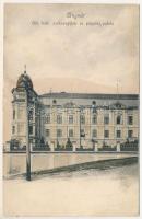 Ungvár, Uzshorod, Uzhhorod, Uzhorod; Görögkatolikus székesegyház és püspöki palota. Székely és Illés kiadása / Greek Catholic cathedral and bishop's palace - panorámalap egyik fele / one half of a panoramacard (b)