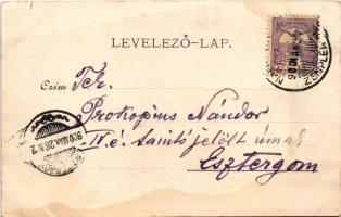 1900 Nagymihály, Michalovce; Fő tér, Takarékpénztár, Ipari és kereskedelmi bank, Handler Miksa, Széc...