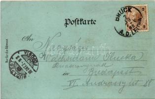 1898 (Vorläufer) Lajtabruck, Bruck an der Leitha; Schloss Harrach, Wache im neuen Lager, Baracken La...