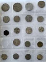 263db-os vegyes ázsiai érmékből álló tétel használt állapotú berakóban, benne Kína, Japán, Francia I...