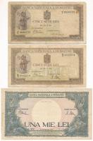 Románia 1940-1941. 500L (2xklf) + 1941. 1000L T:F,VG Romania 1940-1941. 500 Lei (2xdiff) + 1941. 1000 Lei C:F,VG