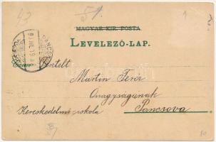 1899 (Vorläufer) Orsova, Partie aus dem Kasan, Bahnhof in Herkulesbad / Herkulesfürdő vasútállomás, ...