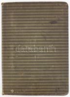 1890-1912 Régi főkönyv, kb. 25-30 oldalon bejegyzésekkel, az elülső szennylapon 2ft + 25kr illetékbé...