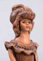 Fábián Zója (1949-2004): Lányka. Engóbozott kerámia, jelzett, m: 20 cm