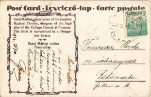 1922 Szent Márton szobra Pozsonyban. La culture magyare sous le joug étranger. Francia nyelvű irrede...