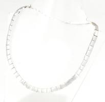 Ezüst (Ag) ívelt glídes nyakék, jelzett, h: 42 cm, 44,5g