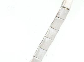 Ezüst (Ag) ívelt glídes nyakék, jelzett, h: 42 cm, 44,5g