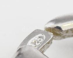 Ezüst (Ag) ívelt glídes nyakék, jelzett, h: 42 cm, 44,5g