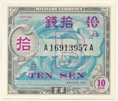 Japán / Szövetséges katonai kiadás 1945. 10s T:AU Japan / Allied military currency 1945. 10 Sen C:AU Krause P#63