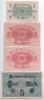 Német Birodalom 1910-1917. 1M-1000M (8x) T:UNC-F German Empire 1910-1917. 1 Mark - 1000 Mark (8x) C:...