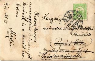 1914 Győr, katonai kórház udvara sérült katonákkal és ápolónőkkel. photo (EK)