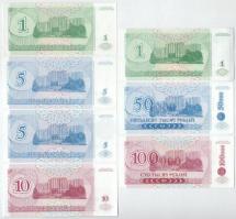 Dnyeszter-menti Köztársaság 1994. 1R-100.000R (7db) T:AU
Transnistria 1994. 1 Rouble - 100.000 Roub...