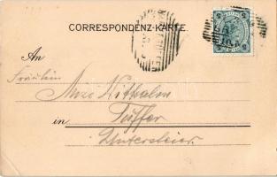 Fleur de Chemin V. Art Nouveau lady. Verlag Back &amp; Schmitt Wien Serie No. 1030. litho s: Rap...