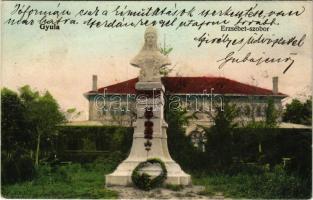 1907 Gyula, Erzsébet királyné (Sisi) szobor. M. T. és F. V. Koch és Pór kiadása (fl)