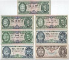 1962-1969. 10Ft (4x) + 1980. 50Ft + 1975-1980. 20Ft (2xklf) T:F