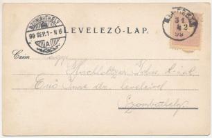 1899 (Vorläufer) Kiscell, Kis-Czell, Celldömölk; zsinagóga, pályaudvar, vasútállomás. Gayer Gyula ki...