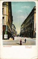 Budapest V. Dorottya utca, Törley József pezsgőüzlete. Dr. Trenkler és tsa. (Lipcse) kiadása / Dorotheagasse (EB)