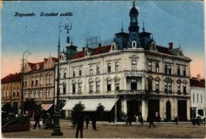 Kaposvár, Erzsébet szálloda, Földes Mór üzlete. Vasúti levelezőlapárusítás 1756. (EB)