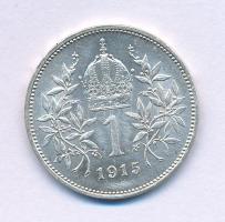 Ausztria 1915. 1K Ag "Ferenc József" T:AU,XF Austria 1915. 1 Corona Ag "Franz Joseph" C:AU,XF Krause KM#2820