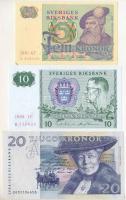 Svédország 1981. 5K + 1989. 10K + 1992. 20K T:UNC,AU Sweden 1981. 5 Kronor + 1989. 10 Kronor + 1992. 20 Kronor C:UNC,AU