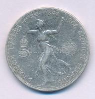 Ausztria 1908. 5K Ag "Ferenc József - Jubileum" T:F Austria 1908. 5 Corona Ag "Franz Joseph - Jubilee" C:F Krause KM#2809