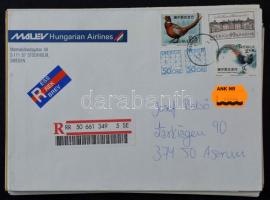 Külföldi futott levelek, közte szép / olvasható bélyegzések