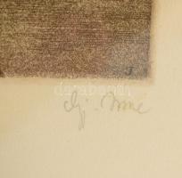 ifj. Imre István (1950-): Bach. Rézkarc, papír, jelzett. 29x19 cm Üvegezett keretben