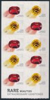 Gemstones stamp booklet, Drágakövek bélyegfüzetlap