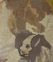 29x23,5 cm üvegezett képkeret, benne gobleinnel