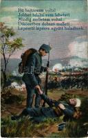 Hű bajtársam voltál, jobba1915 t találni nem lehetett... Első világháborús osztrák-magyar katonai lap / WWI K.u.k. military. L&amp;P 1670. (EB)