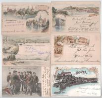 21 db régi képeslap és díjjegyes képes levelezőlap, közte pár külföldi