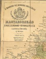 1875 A Magyar Sz. Korona országai, Magyarország, Erdély Horvát-Tótország éa a katonai őrvidék térkép...