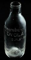 cca 1925 Székely-féle Ovola Dupla-tej üveg, jelzett, m: 20,5 cm