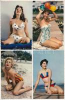 13 db MODERN használatlan motívum képeslap: erotikus strandoló Pin-up lányok / 13 modern unused motive postcards: erotic Pin-up girls on the beach