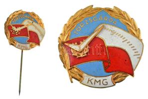 1965. "KMG Törzsgárda" zománcozott fém jelvény miniatűrjével (36mm) T:XF