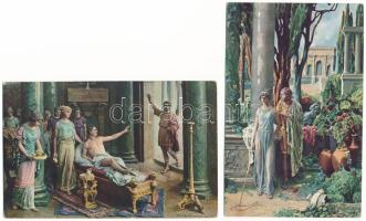 67 db RÉGI motívum képeslap vegyes minőségben: mesék / 67 pre-1950 motive postcards in mixed quality...