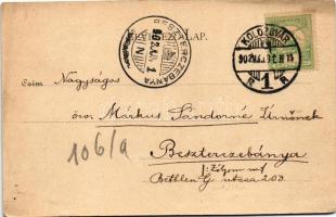 1902 Kolozsvár, Cluj; Wesselényi Miklós utca, M. kir. postaépület, Herman Gyula bútorraktára, Szeged...