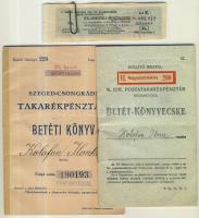 4 db klf takarékbetétkönyv + 3 államkölcsön-szelvény
