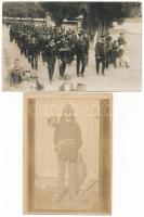 13 db főleg RÉGI fotó képeslap vegyes minőségben: tűzoltók, sok osztrákkal / 13 mostly pre-1945 phot...