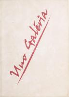 2001-2002 Uno Galéria kiállítási vendégkönyve, benne számos bejegyzéssel, többek közt Mácsai István festőművész autográf soraival és aláírásával. Beragasztott kiállítási nyomtatványokkal, köztük: Hajós Hollanda Éva, Benkóczy Péter Sr., Szász Endre magágyűjteményekben, Kováts Nagy Ira. Bársony-kötésben.