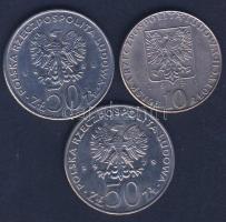 Lengyelország 1971-1981. 50Zl (3x) 3 klf db, közte "FAO" T:2+,2