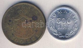 Románia 1945-1946. 500L (2x) I. Mihály T:1 egyiken kis ph
